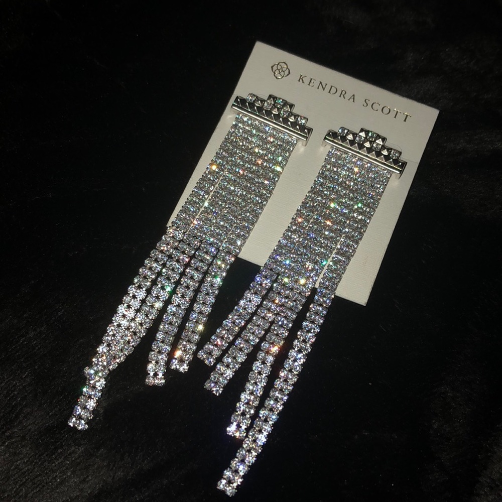 Kendra Scott Olympia CZ Fringe Dangle Earrings